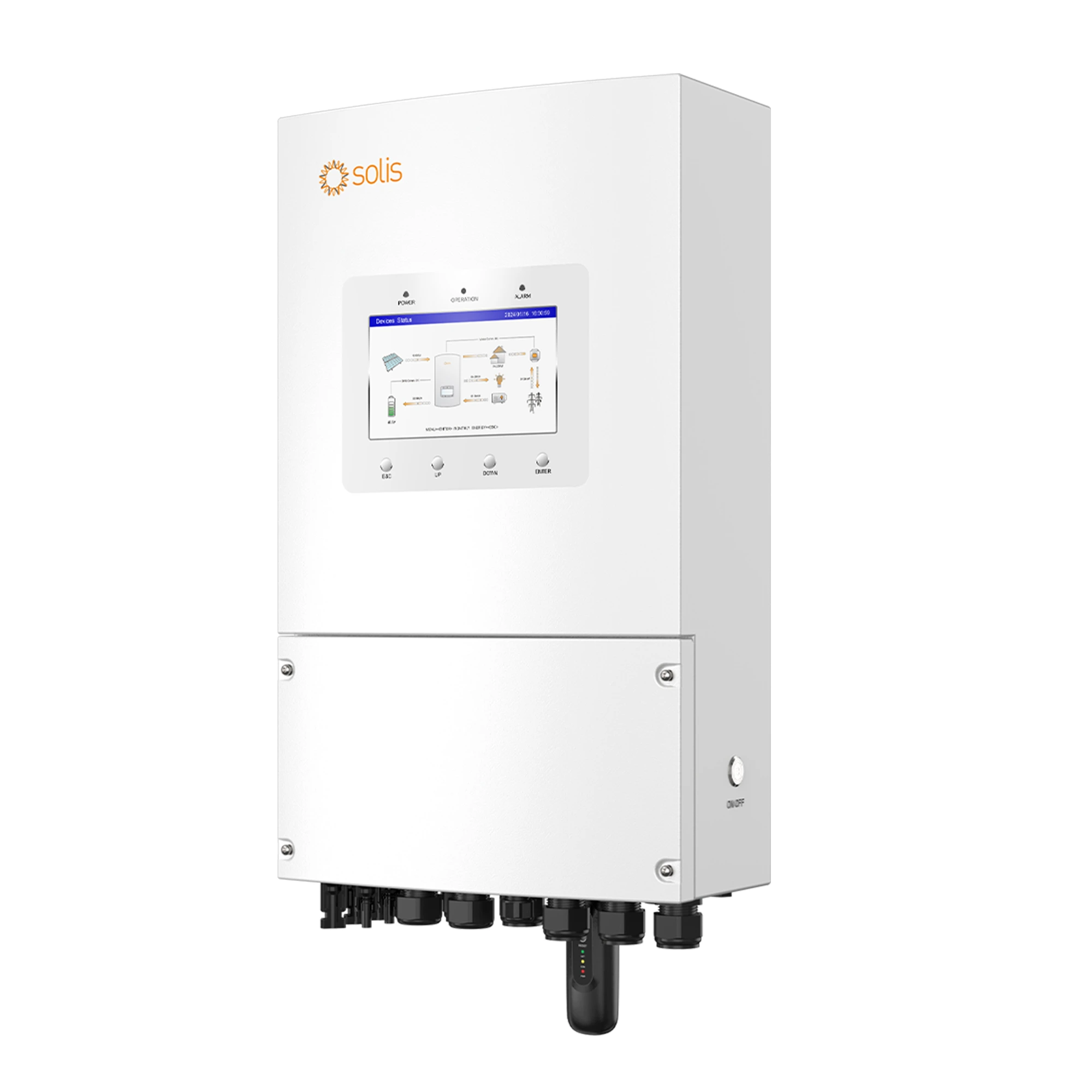 Гібридний інвертор Solis S6-EH1P6K-L-PLUS 6KW 48V 2 MPPT Wi-Fi 220V Однофазний - Фото 1