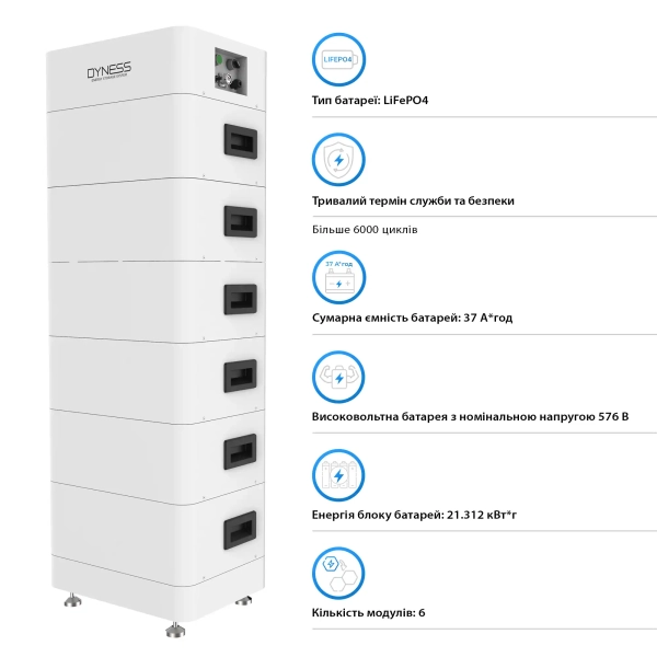 Система хранения энергии Afore AF12K-MTH-1DY21.3K-LFP 12kW 21.312kWh 1BAT LiFePO4 6000 циклов - Фото 4
