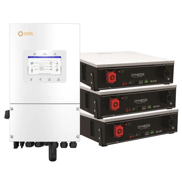 Система зберігання енергії Solis S6-EH1P8K-L-PLUS-LDY15.36K1-LFP 8kW 15.36kWh 3BAT LiFePO4 6000 циклів - Фото 1