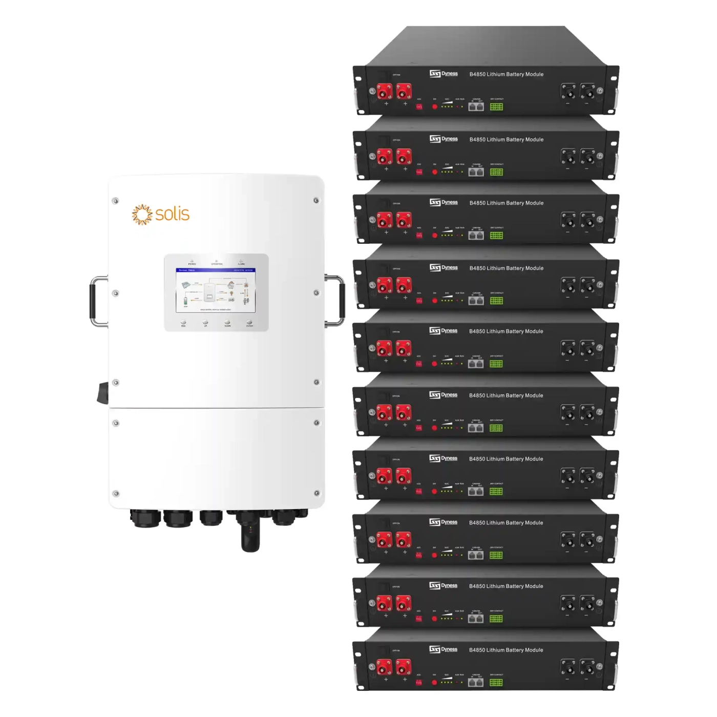 Система хранения энергии Solis S6-EH3P12K-L-LDY24K1-LFP 12kW 24kWh 10BAT LiFePO4 6000 циклов - Фото 1
