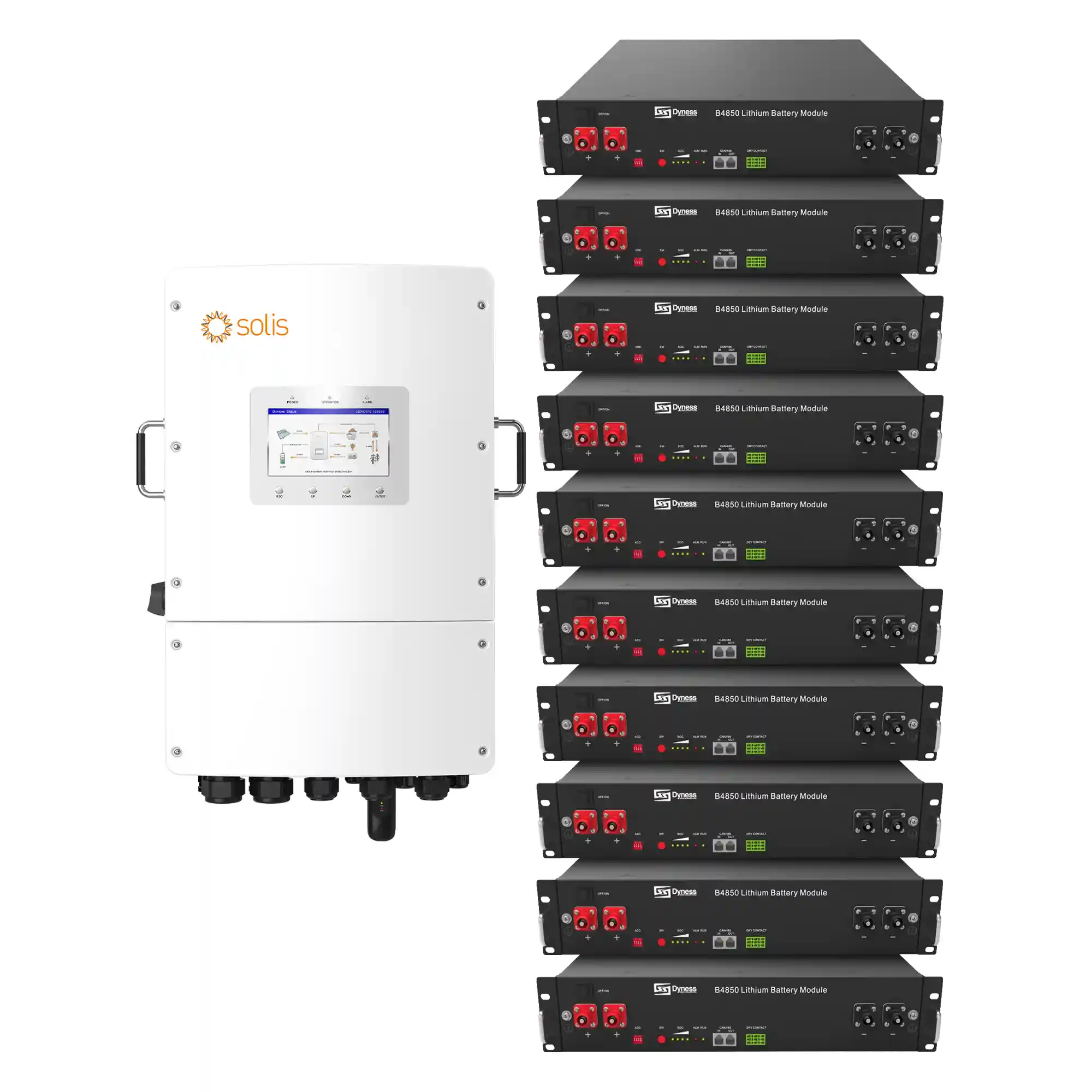 Система хранения энергии Solis S6-EH3P12K-L-LDY24K1-LFP 12kW 24kWh 10BAT LiFePO4 6000 циклов - Фото 1