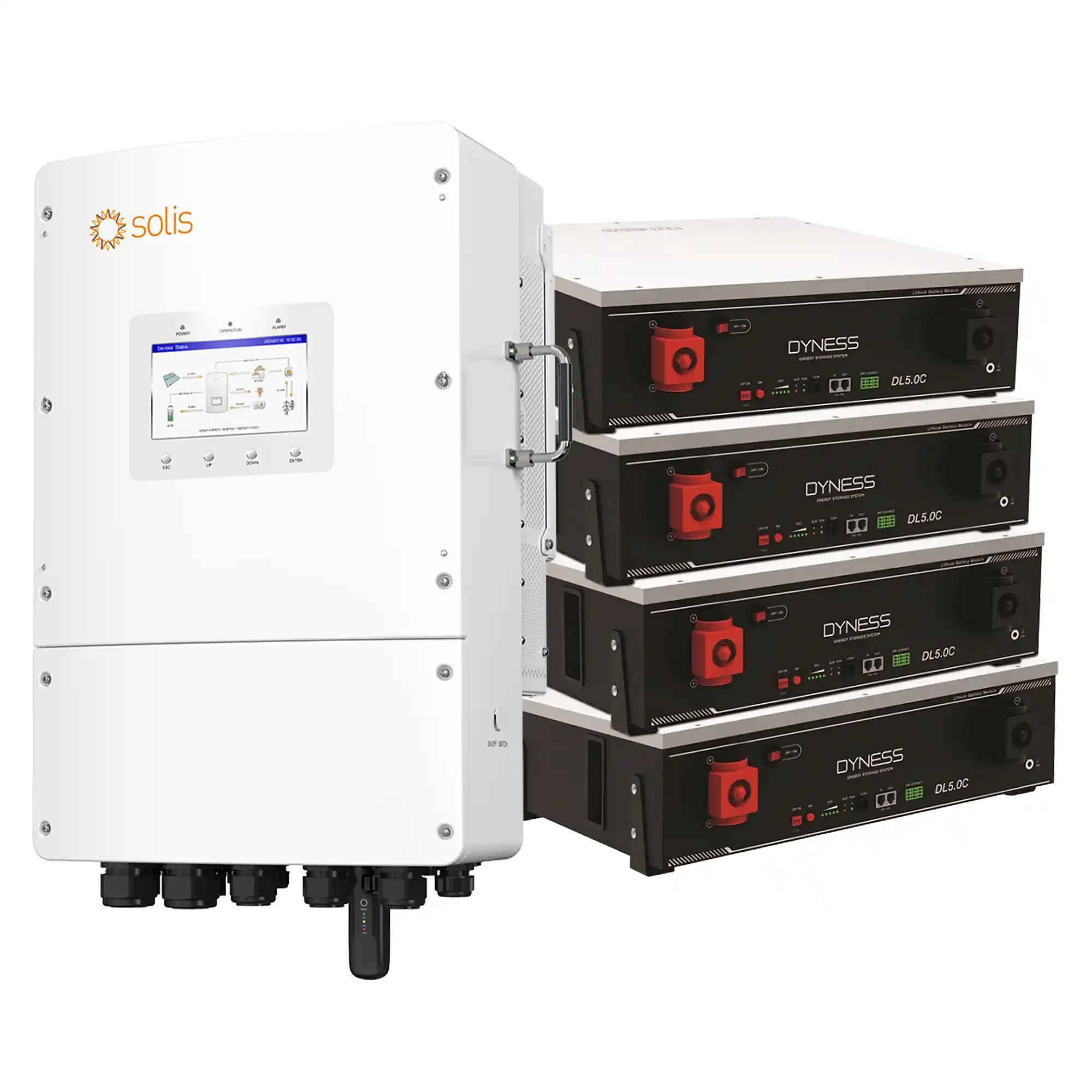 Система хранения энергии Solis S6-EH3P15K-L-LDY20.48K1-LFP 15kW 20.48kWh 4BAT LiFePO4 6000 циклов - Фото 1