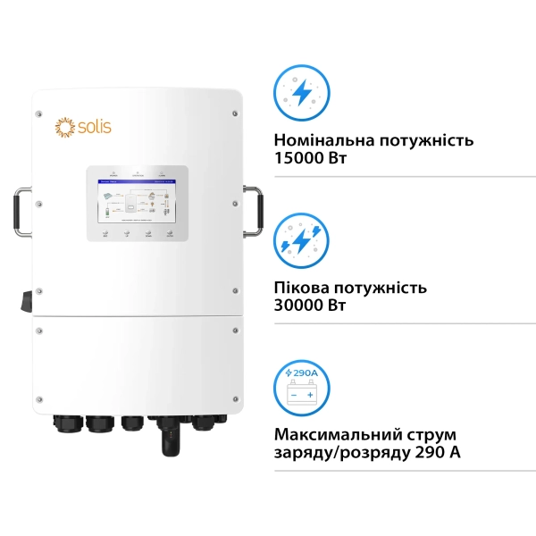 Система хранения энергии Solis S6-EH3P15K-L-LDY20.48K1-LFP 15kW 20.48kWh 4BAT LiFePO4 6000 циклов - Фото 2