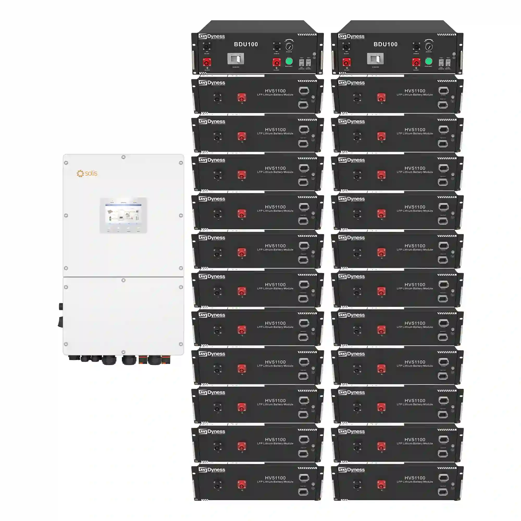 Система хранения энергии Solis S6-EH3P50K-H-HDY112.64K1-LFP 50kW 112.64kWh 2BAT LiFePO4 6000 циклов - Фото 1