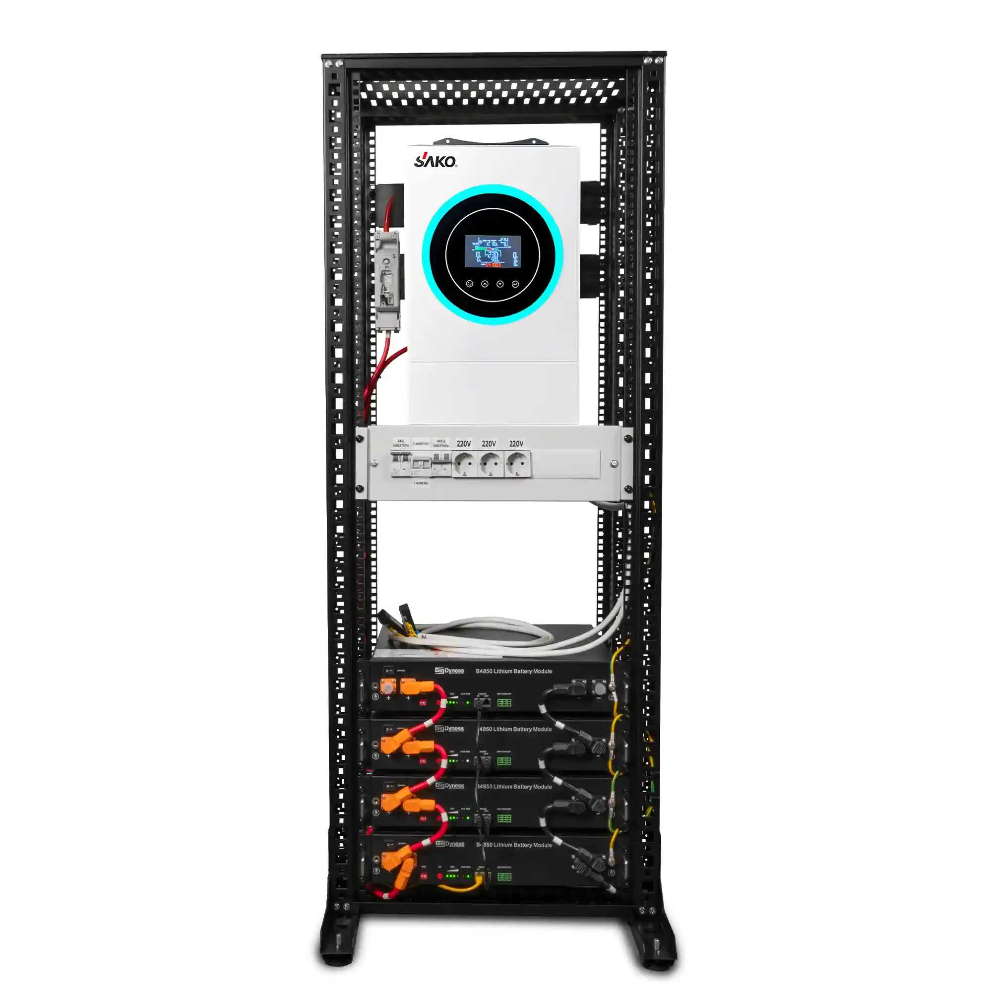 Система хранения энергии Solarverse SRV24-1SN6.2K1-LDY9.6K1-1 6.2kW 9.6kWh 4BAT LiFePO4 6000 циклов - Фото 1