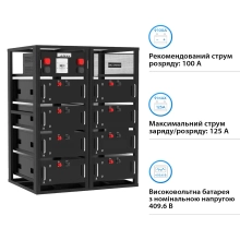Блок батарей GSL 409.6V 280Ah 114.7kWh LiFePO4 (GSL-R115K) - Фото 3