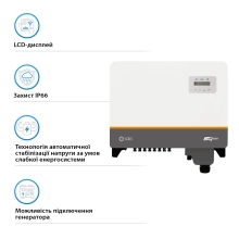 Мережевий інвертор Solis S5-GC36K 36KW 4 MPPT 220/380V Трифазний (S5-GC36K) - Фото 3