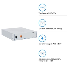 Акумуляторна батарея Deye BOS-A LiFePO4 HV 38.4V 200Ah 7.68kWh no BMS (BOS-A) - Фото 2
