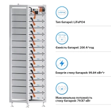 Блок батарей Deye BOS-A13 99.84kW 499.2V 200AhLiFePO4 HVB1000V RACK - Фото 2