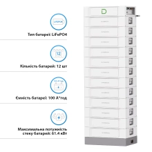 Блок батарей Dyness STACK100-12 12xS51100 61.44kW 614.4V 100AhLiFePO4 SBDU100 (STACK100-12-61.44kW) - Фото 2
