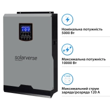 Автономний інвертор Solarverse Ampere 5kW 48V 1 MPPT 220V Однофазний (SV5048A) - Фото 2