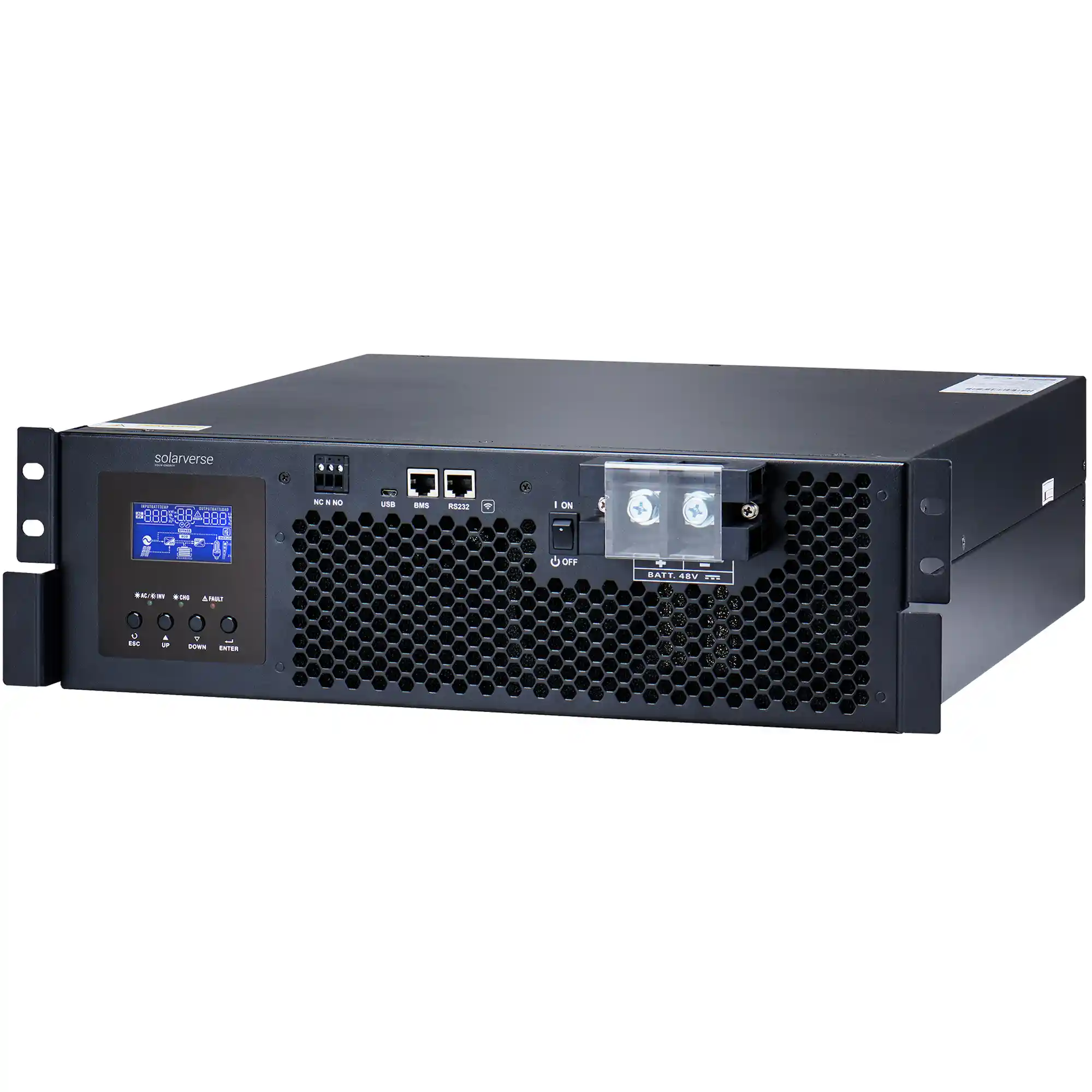 Автономний інвертор Solarverse Ampere Rack 5kW 48V 1 MPPT 220V Однофазний (SV5048UPSR) - Фото 1