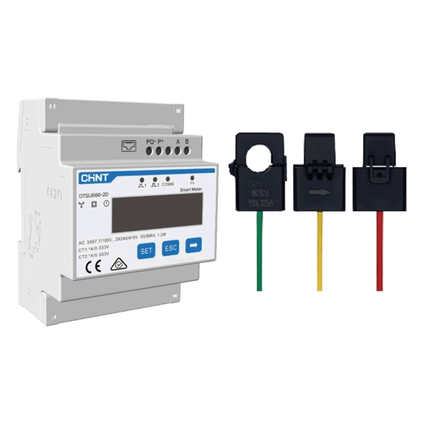 Лічільник CHINT DTSU666-20 3-PHASE METER 230/400V_333mV_LCD_1.0_3N_S (UT000138) - Фото 1
