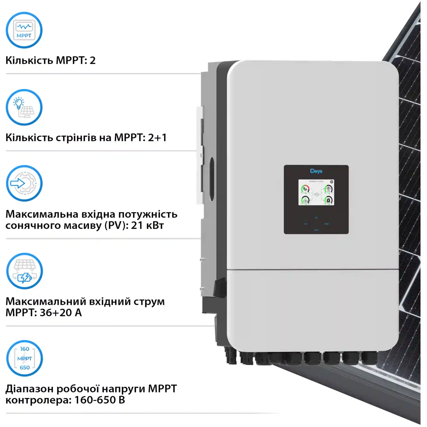 Система зберігання енергії Solarverse SUN-14K-SG05LP3-EU-4DY20.48K-LFP-W 14kW 20.48kWh 4BAT LiFePO4 6000 циклів - Фото 4