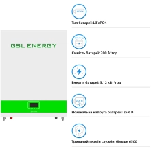 Система зберігання енергії Solarverse SV3024A-1GS5.12K-LFP 3kW 5.12kWh 1BAT LiFePO4 6500 циклів - Фото 5