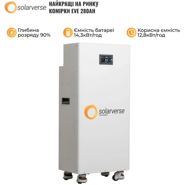 Система зберігання енергії Solarverse HomeOne 5kW 14.3kWh 1BAT LiFePO4 6000 циклів (SVS-1AF5K1-SV14.3K1-1) - Фото 3