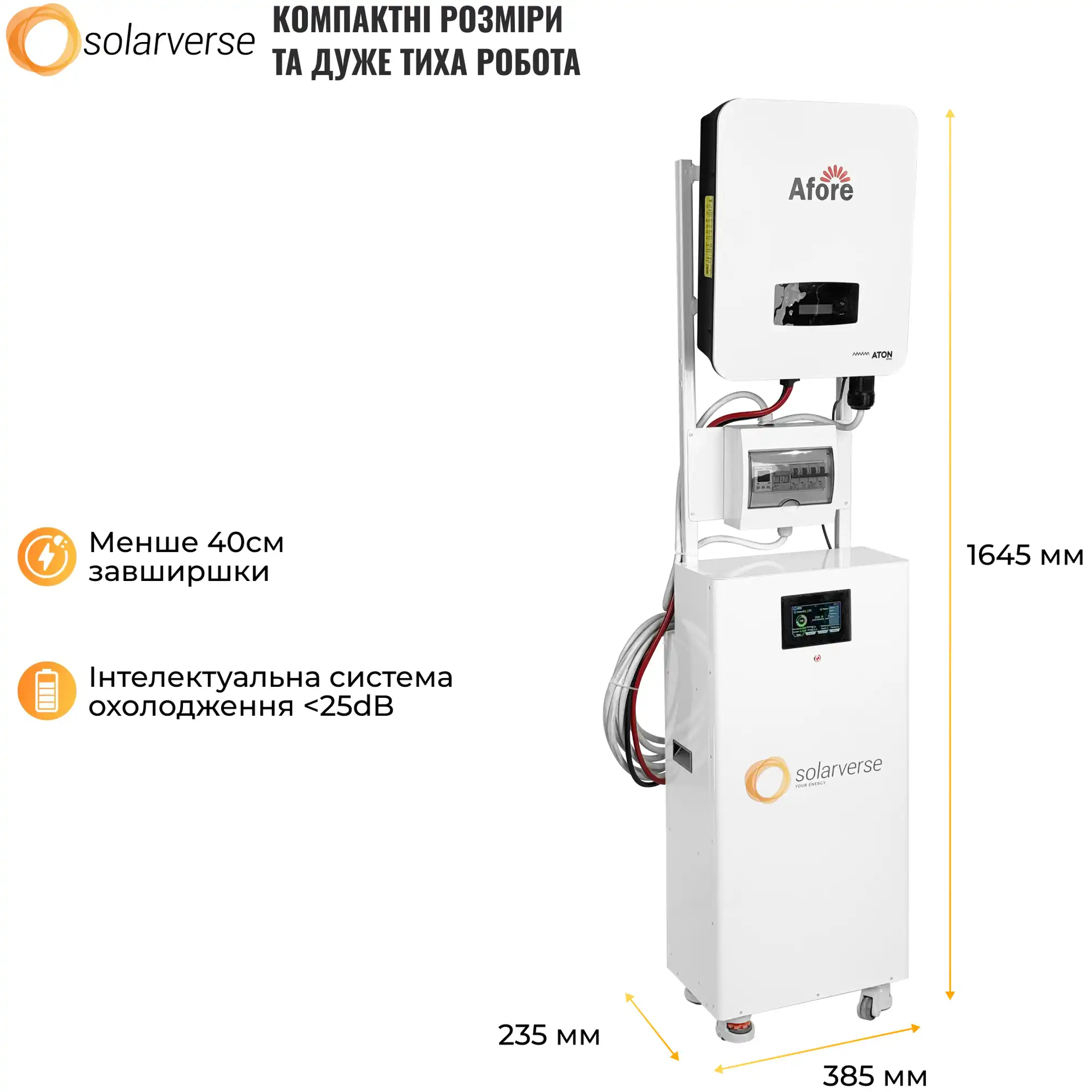Система зберігання енергії Solarverse HomeOne 5kW 14.3kWh 1BAT LiFePO4 6000 циклів (SVS-1AF5K1-SV14.3K1-1) - Фото 6