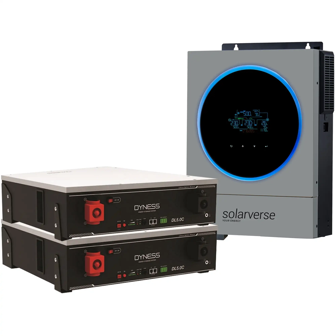 Система зберігання енергії Solarverse SV-1SV6K1-LDY10.2K1-1 6kW 10.24kWh 2BAT LiFePO4 6000 циклів - Фото 1