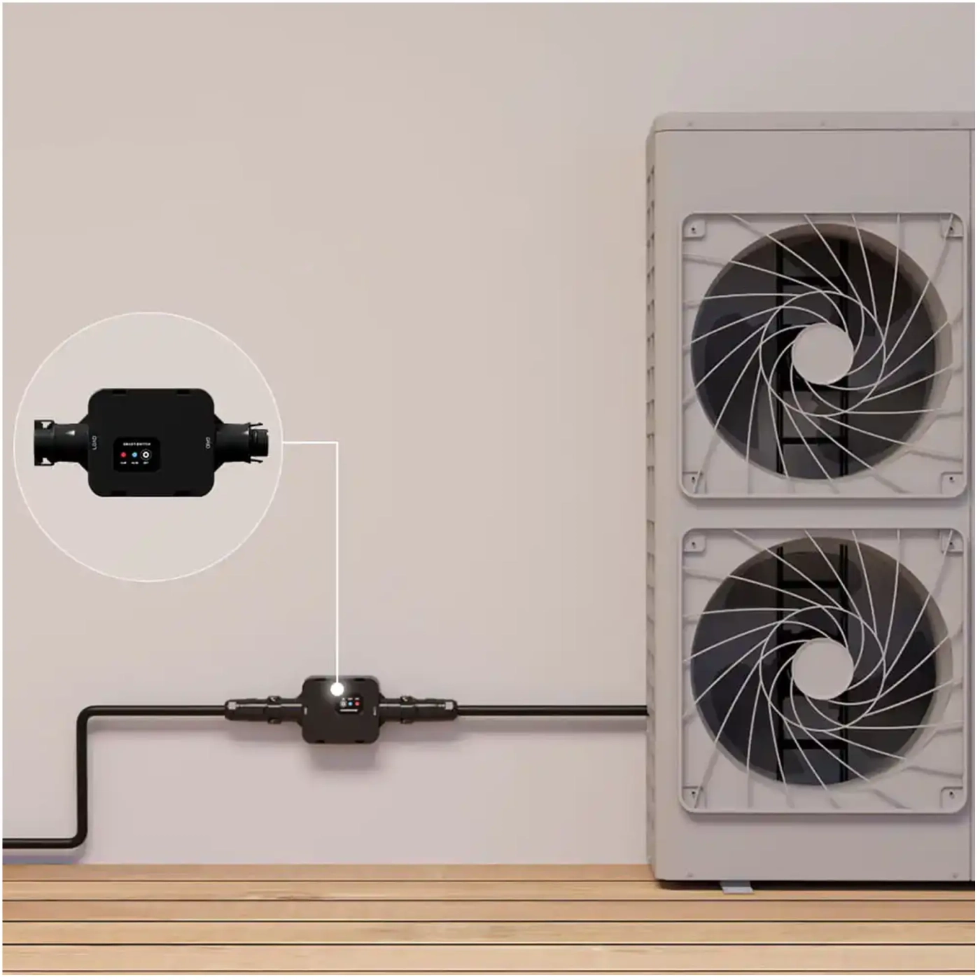 Бездротовий вимикач DEYE SUN-SMART-SWITCH01P3 25A, 3-Ph, LoRa - Фото 2