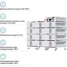 Блок батарей DEYE BOS-B Pro-A3 12шт LiFePO4 HV 615V 314Ah 192kWh з BMS (BOS-B-PRO-192kWh) - Фото 4