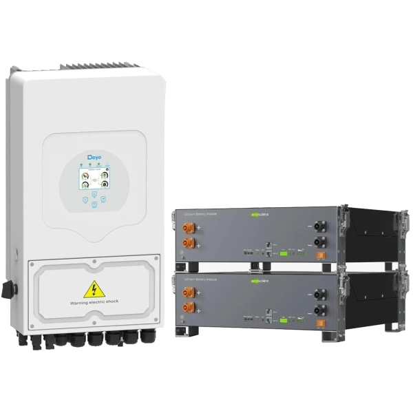 Купити Система зберігання енергії DEYE SV-1DE6K2-LEC10K1-1 6kW 10.2kWh 2BAT LiFePO4 ≥6000 циклів (SV-1DE6K2-LEC10K1-1) - фото 2