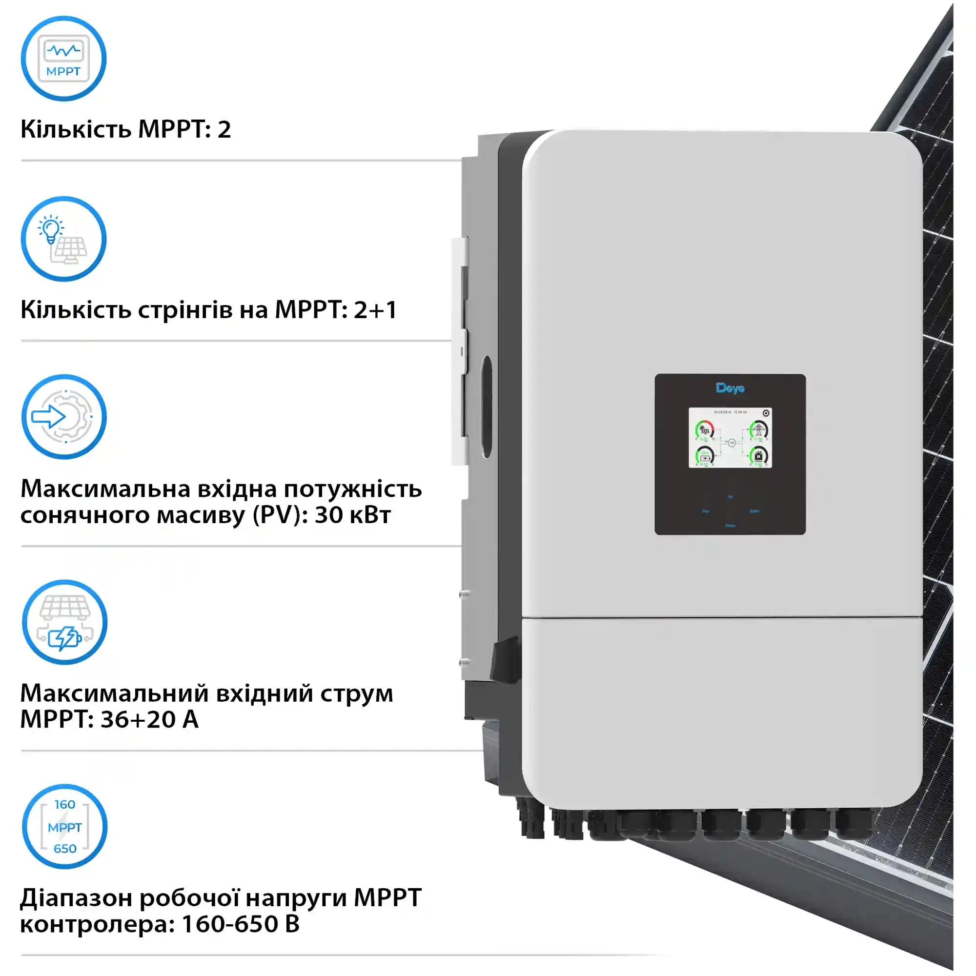 Купити Система зберігання енергії DEYE SV-3DE20K1-LDE48K1-1 20kW 48.2kWh 3BAT LiFePO4 ≥6000 циклів (SV-3DE20K1-LDE48K1-1) - фото 4