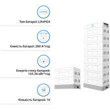 Купити Блок батарей Dyness STACK280-10 10xS51280 143kWh 512V 280Ah LiFePO4 SBDU280 (STACK280-10-143kWh) - фото 3