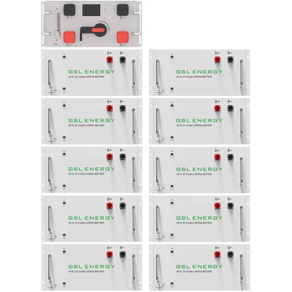 Купити Блок батарей GSL 512V 314AH 160kWh LiFePO4 (GSL-R160K) - фото 1