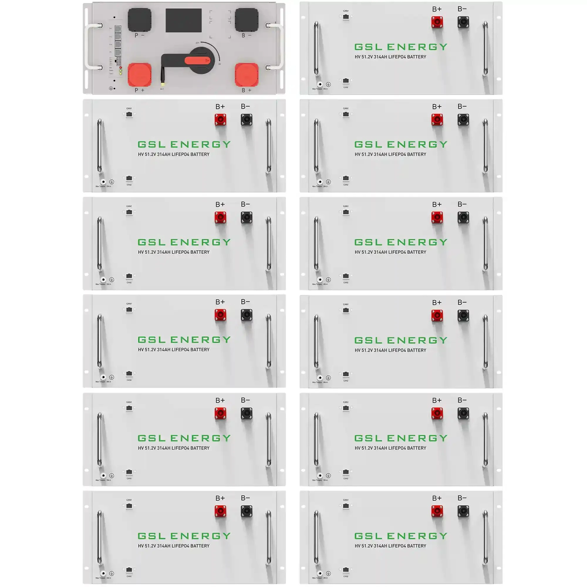 Купити Блок батарей GSL 563V 314AH 176kWh LiFePO4 (GSL-R176K) - фото 1