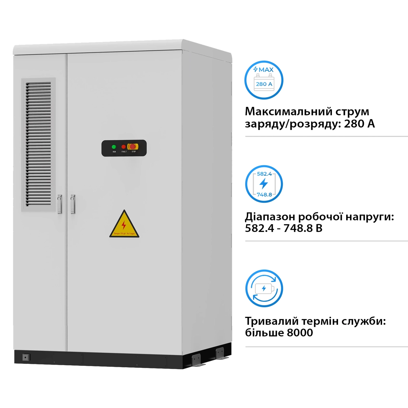 Купить Блок батарей GSL-BESS-418K 209kW 418kWh 665V 628Ah LiFePO4 IP55 Liquid Cooling - фото 3