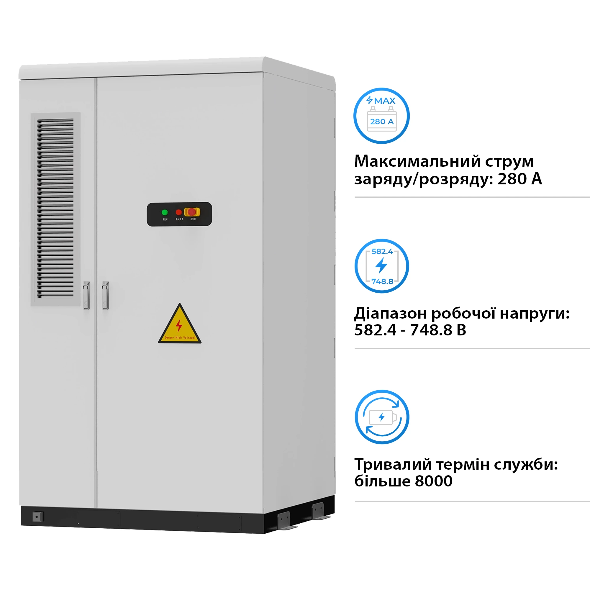 Купить Блок батарей GSL-BESS-418K 209kW 418kWh 665V 628Ah LiFePO4 IP55 Liquid Cooling - фото 3