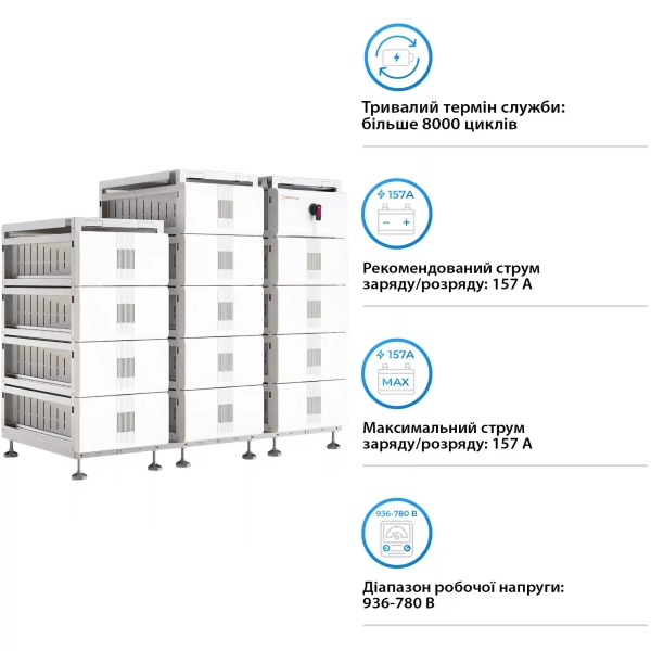 Купити Блок батарей Solis FlexCore-ID 261kWh 832V 314Ah LiFePO4 (FlexCore-ID-261kWh) - фото 2