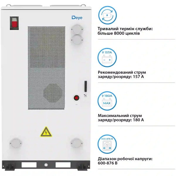 Купить Блок батарей DEYE GE-F240 240kWh, 768V, 314Ah, LiFePO4 (GE-F240-BC-2-A3) - фото 2