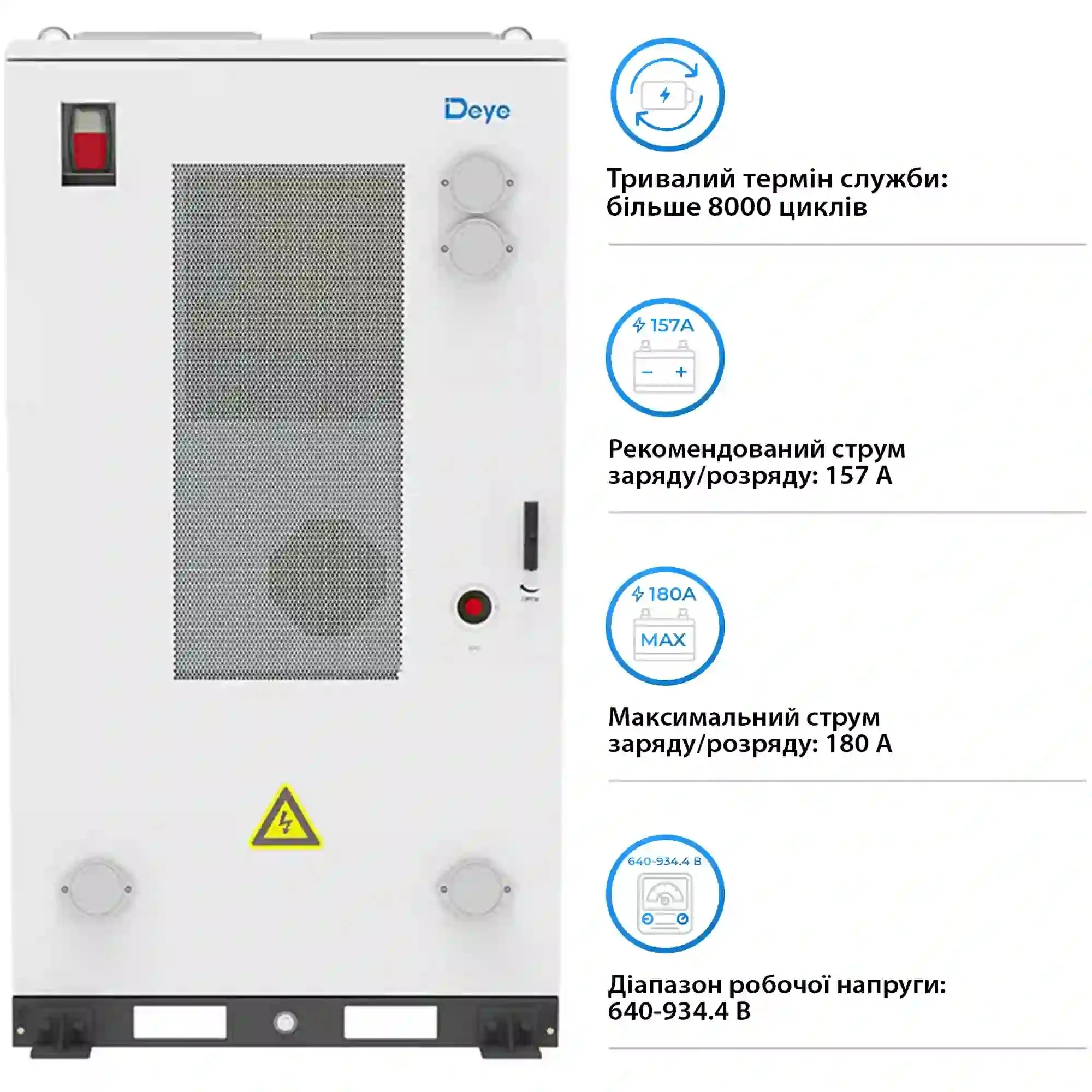 Купить Блок батарей DEYE GE-F256 256kWh, 820V, 314Ah, LiFePO4 (GE-F256-BC-2-A3) - фото 2