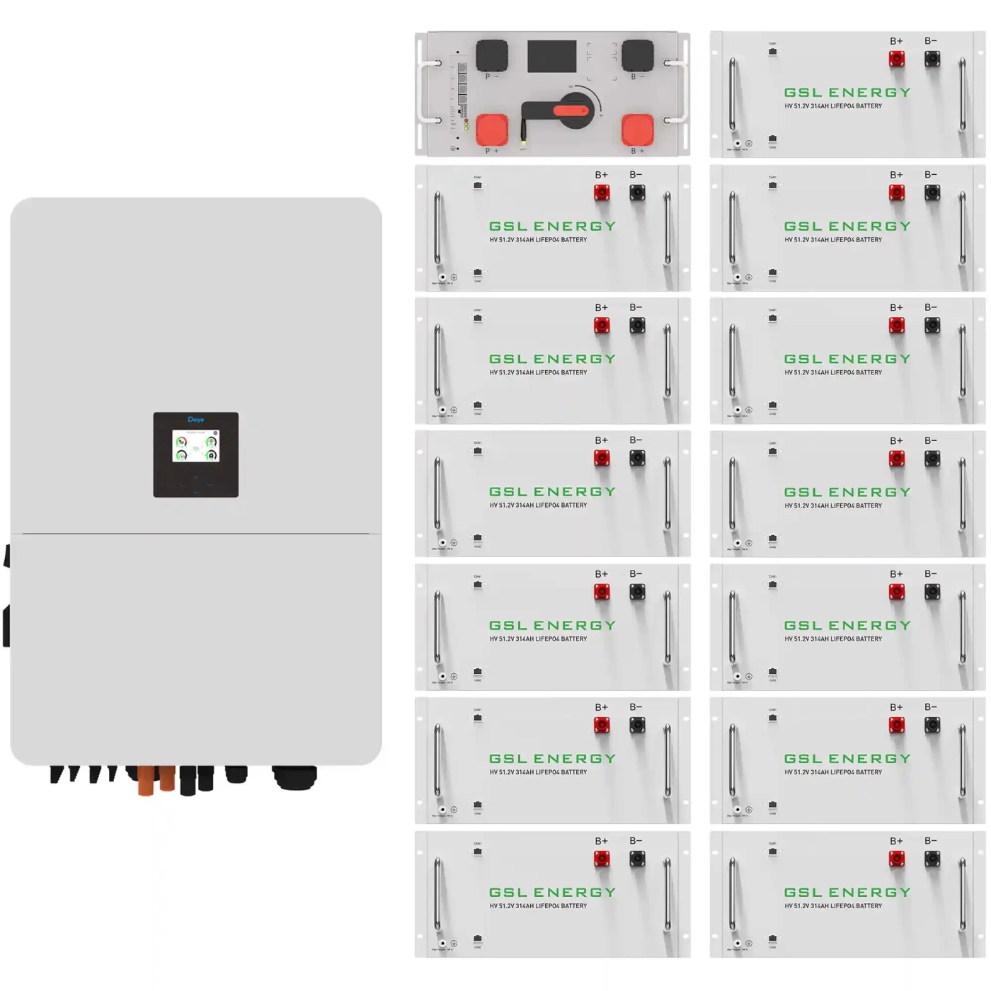 Купить Система хранения энергии DEYE SV-3DE80K1-HGS209K1-1 80kW 209kWh 1BAT LiFePO4 ≥10000 циклов - фото 1