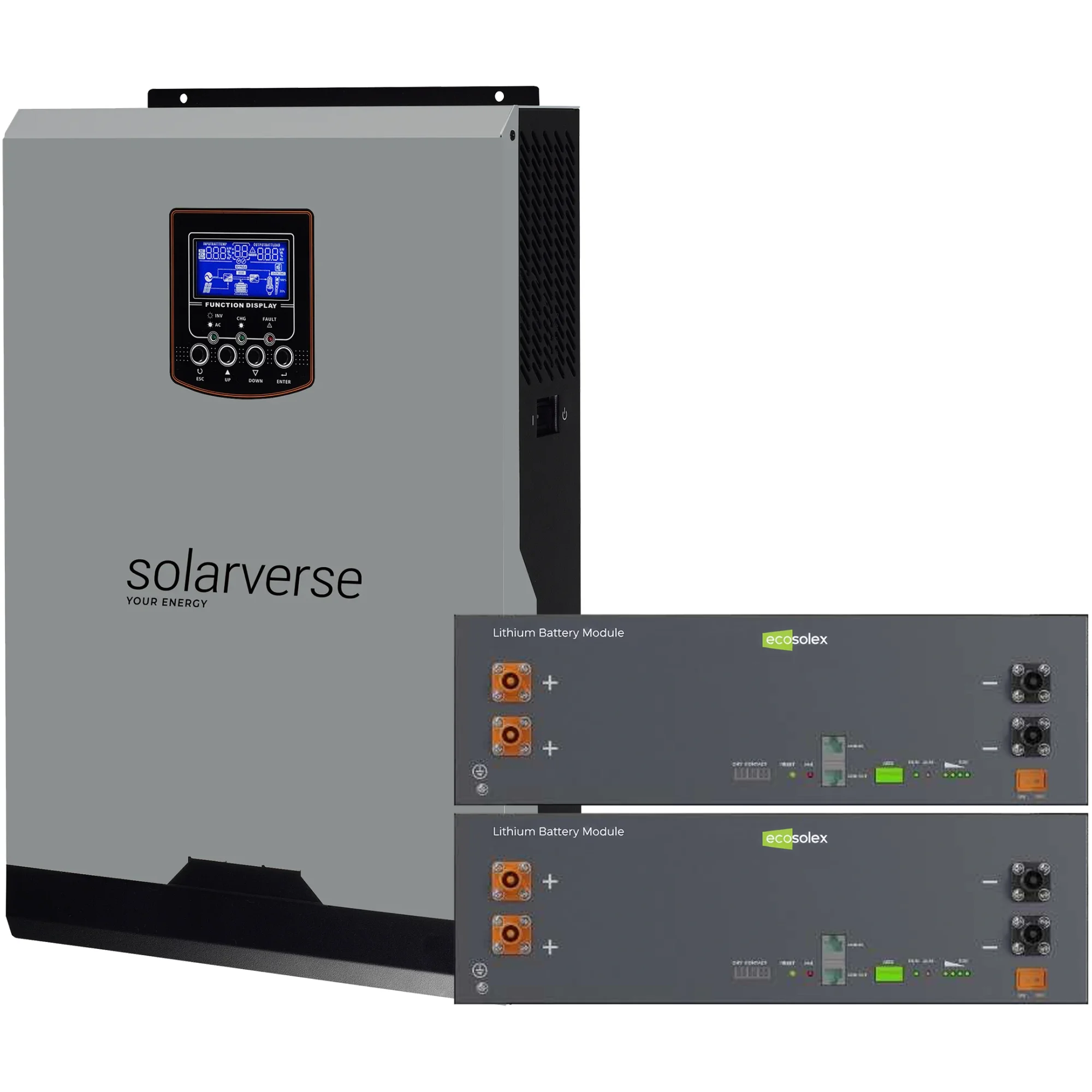Купить Система хранения энергии Solarverse SV-1SV5K2-LEC10K1-1 5kW 10.2kWh 2BAT LiFePO4 ≥6000 циклов - фото 1
