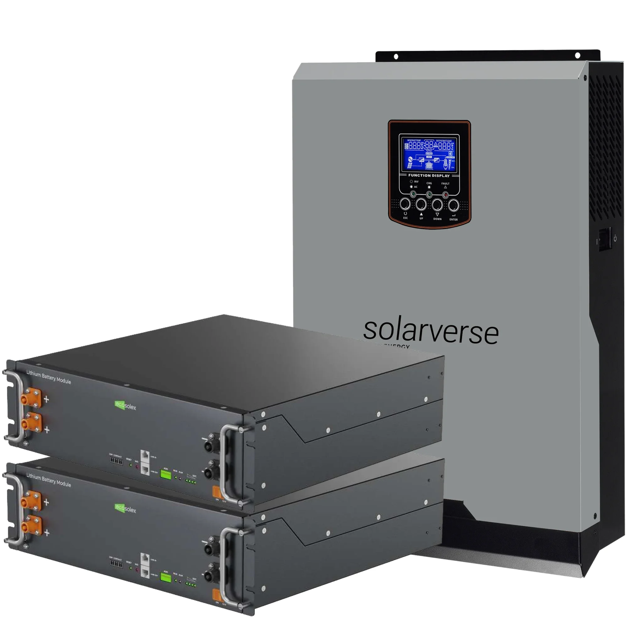 Купить Система хранения энергии Solarverse SV-1SV5K2-LEC10K1-1 5kW 10.2kWh 2BAT LiFePO4 ≥6000 циклов - фото 2