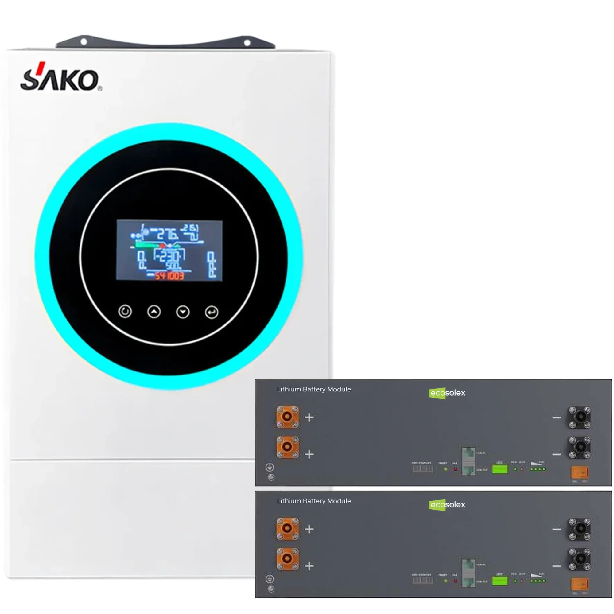 Купить Система хранения энергии SAKO SV-1SN6.2К1-LEC10K1-1 5kW 10.2kWh 2BAT LiFePO4 ≥6000 циклов - фото 1