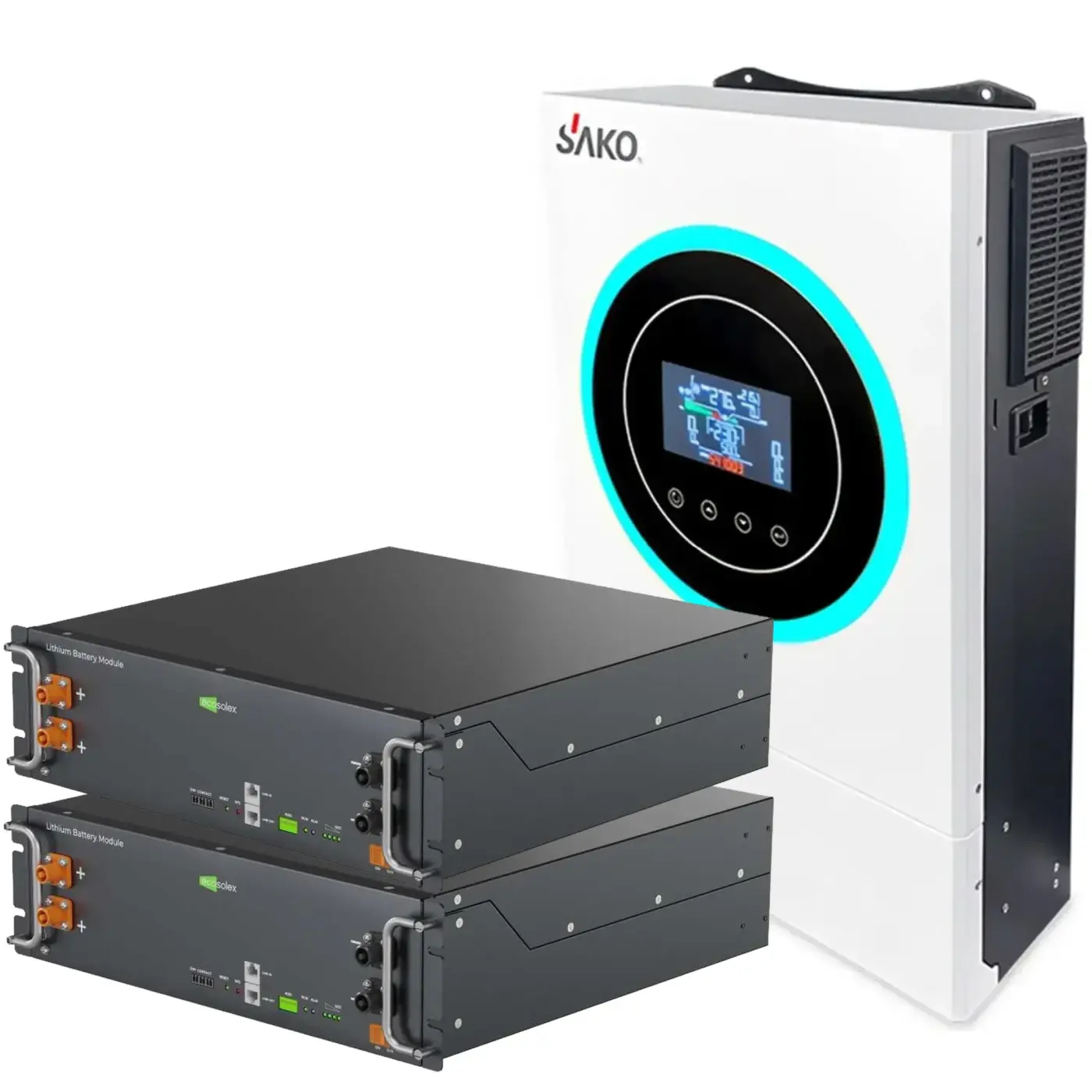 Купить Система хранения энергии SAKO SV-1SN6.2К1-LEC10K1-1 5kW 10.2kWh 2BAT LiFePO4 ≥6000 циклов - фото 2