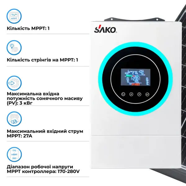 Купить Система хранения энергии SAKO SV-1SN6.2К1-LEC10K1-1 5kW 10.2kWh 2BAT LiFePO4 ≥6000 циклов - фото 4