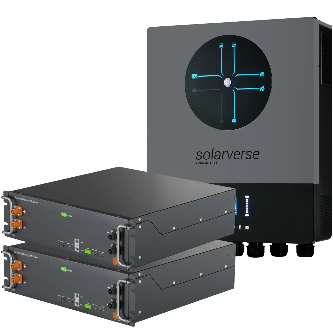 Купить Система хранения энергии Solarverse SV-1SV8K1-LEC10K1-1 8kW 10.2kWh 2BAT LiFePO4 ≥6000 циклов - фото 2