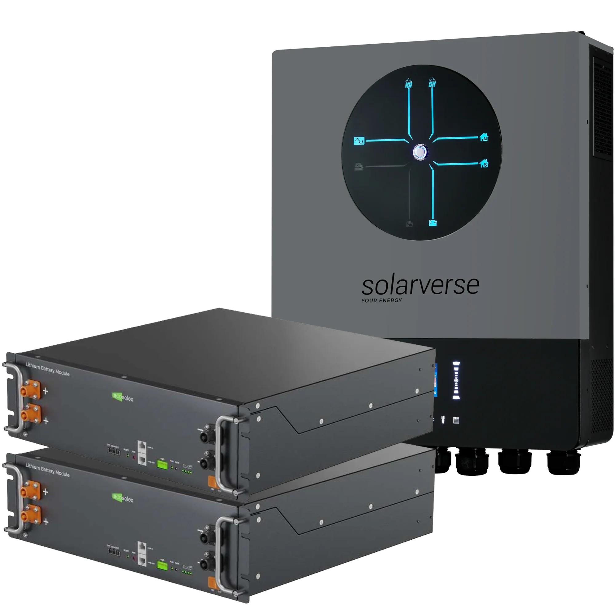 Купить Система хранения энергии Solarverse SV-1SV8K1-LEC10K1-1 8kW 10.2kWh 2BAT LiFePO4 ≥6000 циклов - фото 2
